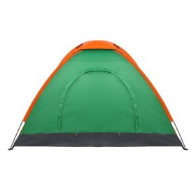 2-Person Waterproof Camping Dome Tent for Outdoor Hiking Survival Orange & Green