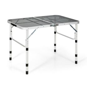 Aluminum Grill Table with Iron Mesh Top