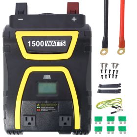 1500 Watts Power Inverter Modified Sine Wave Car LED Display , Portable AC Power Emergencies, Job Sites, Trucks Boats Off Grid RV Camping