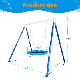 Outdoor Playground Metal Swing Set Outdoor Play Equipment For Kids (Option: Antique blue)