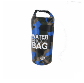 Camouflage waterproof bucket bag beach bag waterproof bucket bag outdoor drifting waterproof bag waterproof bag (Option: Dark blue-2L)