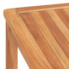 vidaXL Patio Dining Table 47.2"x47.2"x30.3" Solid Teak Wood (Option: as picture)