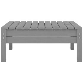 vidaXL 4 Piece Garden Lounge Set Solid Pinewood Grey (Option: as picture)