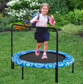 XTP002 Assembled Children's Trampoline Happy Expression Outdoor And Indoor For Kids Age 3 - 7 (Color: Blue)