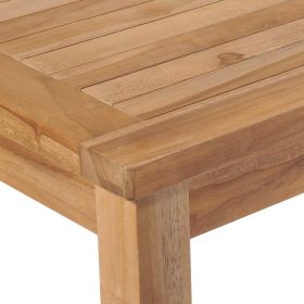 vidaXL Patio Table 59.1"x35.4"x30.3" Solid Teak Wood (Option: as picture)